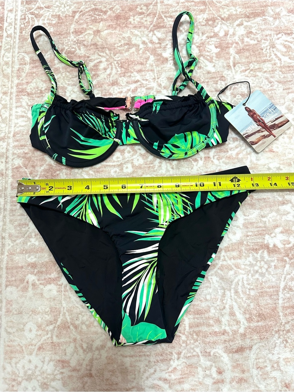NWT 🌴SET Tropical Print Underwire Bikini - Picture 9 of 13